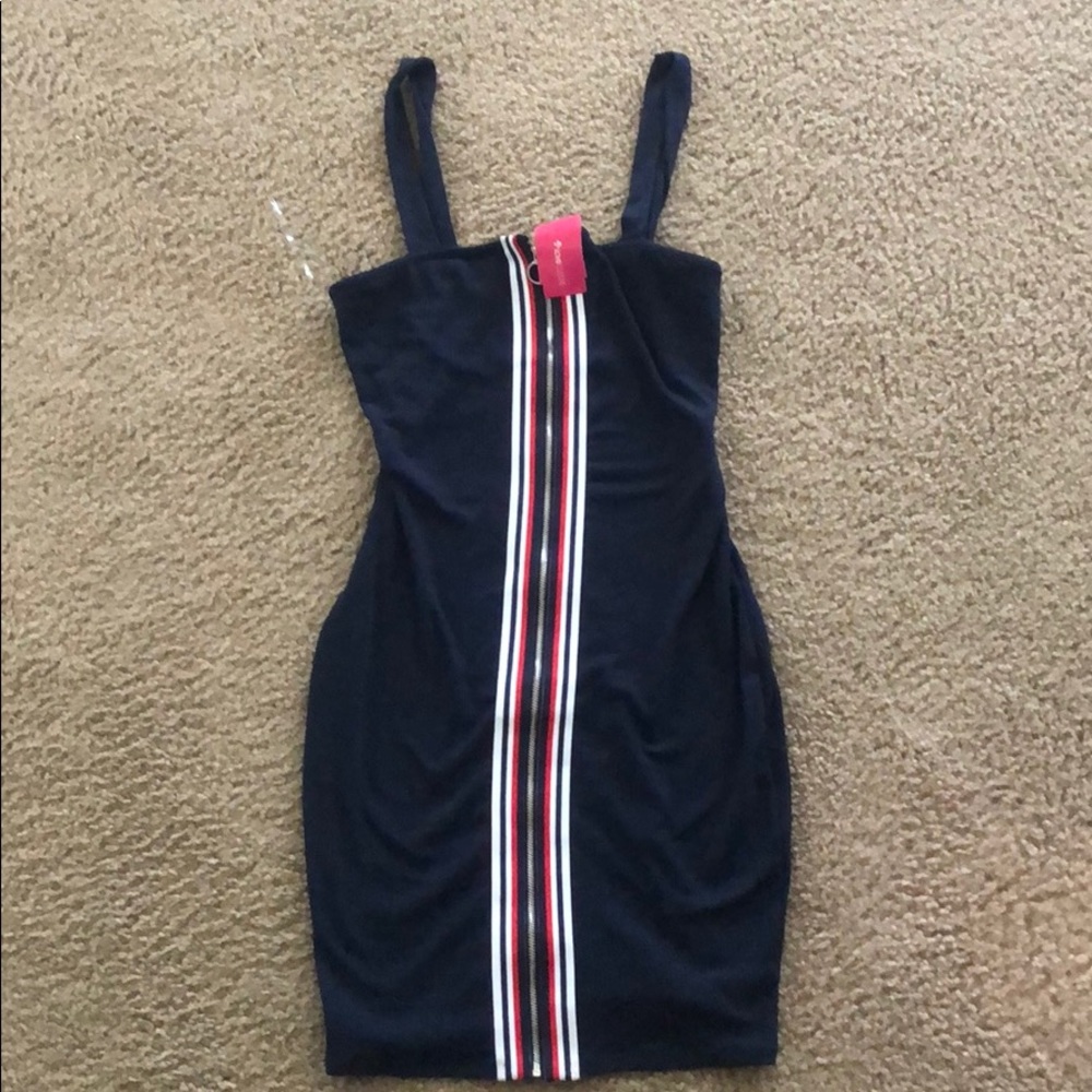 Navy blue bodycon dress